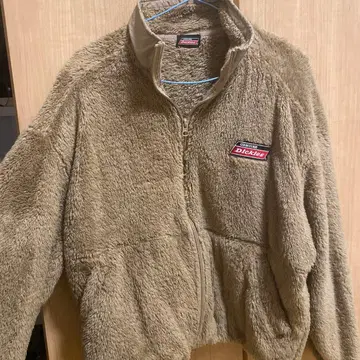 Dickies 쇼트 기장 플리스 자켓 베이지