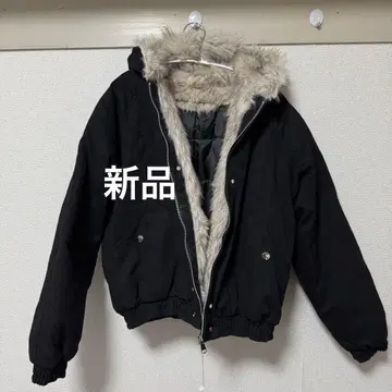 Unisex 블랙 퍼 자켓 미사용 새상품