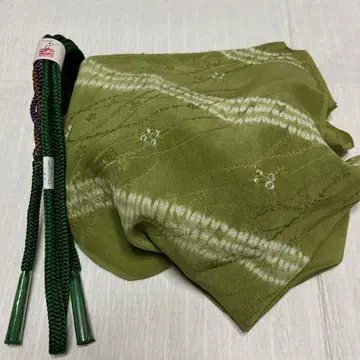 [ 새상품 순수 실크 ] 오비 장식 천 허리띠 쥐어짜기 패턴