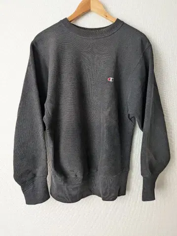 90s Champion 리버스 위브 맨투맨 무지 블랙