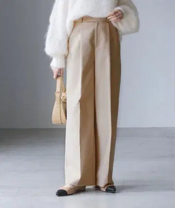 NOBLE 울 개버 슬랙스 팬츠 38