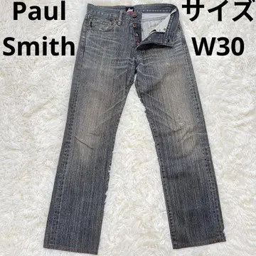 폴 스미스 레드 이어 적이 데님 버튼 플라이