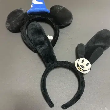 미키 미니 귀 달린 머리띠