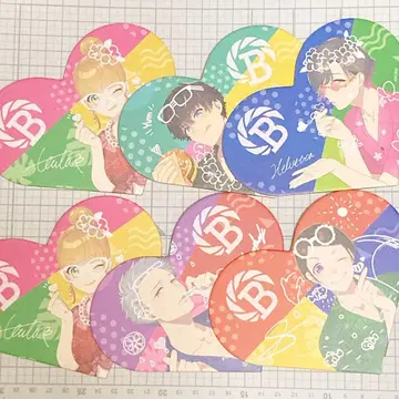 BUSTAFELLOWS 하트형 미니 색지 SUMMER FELLOWS 6장