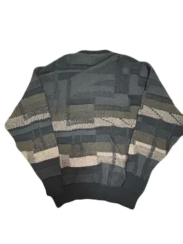 그레이 계열 패턴 편직 니트 스웨터 COTEDAZUR