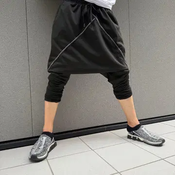 가우초 팬츠 맨투맨 블랙 스키니 스트레치 검 GACKT