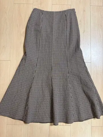 Demi-Luxe BEAMS 체크 무늬 플레어 스커트 36
