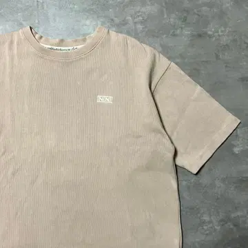 NUMBER (N) INE 일본제 가슴 자수 헤비 웨이트 골지 T셔츠