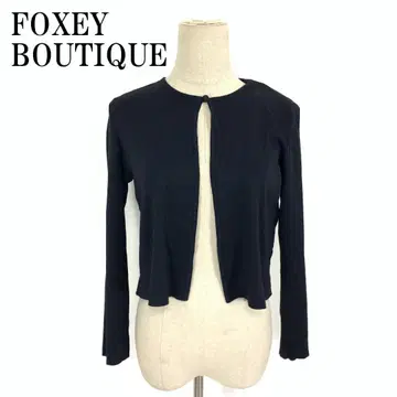 LA8987 폭시 부티크 숏 가디건 블랙 실크 100% 40