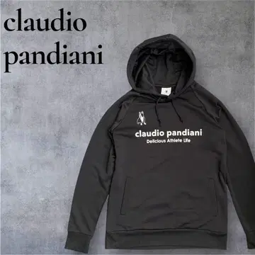 claudio pandiani 후드 부착 후드티 블랙