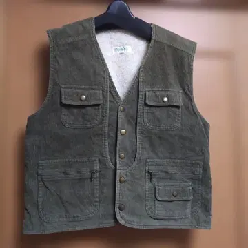 Pine Turtle 코듀로이 베스트 올리브 그레이