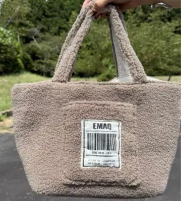 [ 새상품 ] 시마무라 MAYO 리버서블 보아 토트백 브라운 x 아이보리