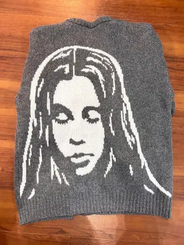 [ 새상품급 ] X-girl FACE KNIT CARDIGAN