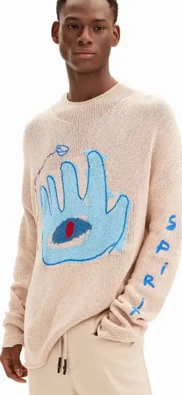 데시구알 미들 게이지 니트 스웨터