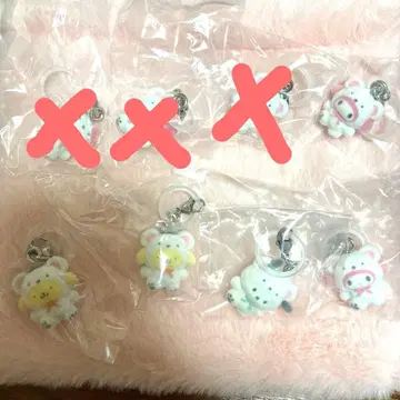 산리오 메지루시 액세서리 포근포근 스노우 5개 세트 씰 덤 포함