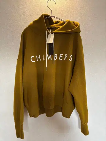 CHAMBERS 후드 부착 후드티 F 사이즈 머스타드