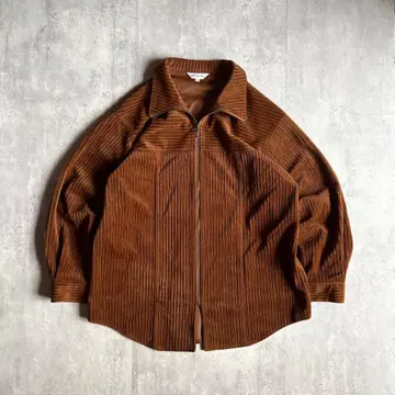 [ 90s vintage ] 지퍼 블루종 드리즐러 코듀로이 하이넥