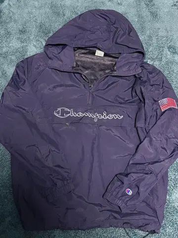 Champion 하프 지퍼 나일론 자켓 X-LARGE