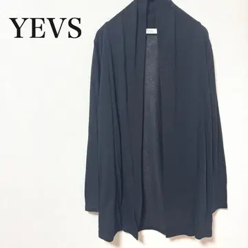 YEVS 이브스 일본제 긴팔 가디건 극박 오픈 프론트 블랙