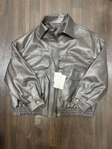 시마무라 브라운 가죽 자켓 L 사이즈