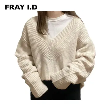 FRAY I.D 프레이 아이디 울 캐시미어 V넥 니트 상의