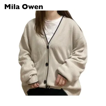 Mila Owen 미라 오웬 미들 기장 베이직 가디건