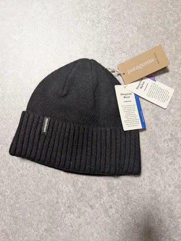 파타고니아 브로데오 비니 블랙 니트 모자 새상품급