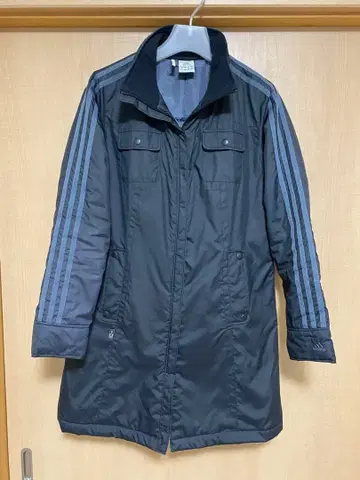 adidas 블랙 롱 코트