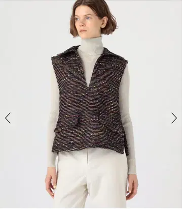 투모로우랜드 프린지 얀 트위드 베스트