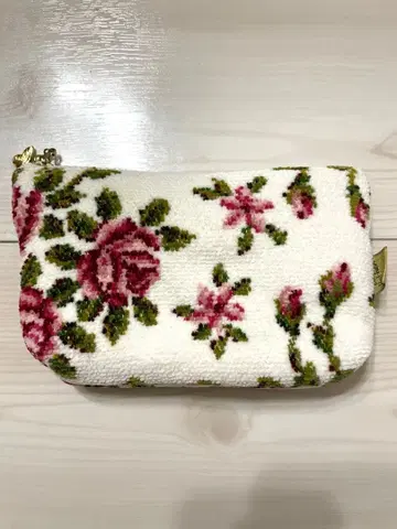 FEILER 페이러 파우치 화이트 꽃무늬