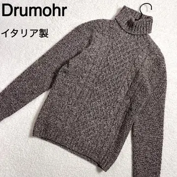 Drumohr 돌모어 케이블 니트 스웨터 하이넥 이탈리아제 44