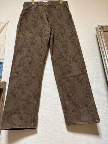 EVISU 자카드 데님 브라운 페이드