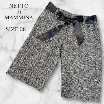 넷디마미나 숏팬츠 트위드풍 글렌체크 페미닌 스타일 M