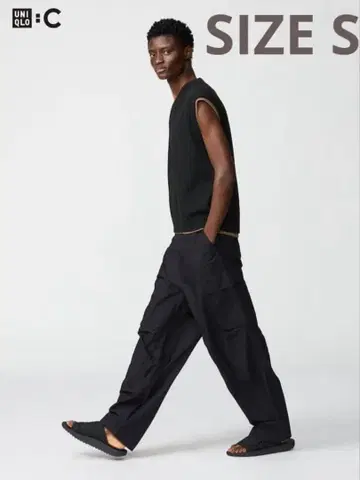 미사용 택 포함 UNIQLO C 유니클로시 와이드 핏 카고 팬츠 S