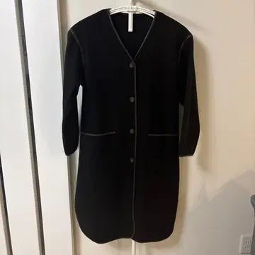 IKKA 블랙 롱 코트 여성용