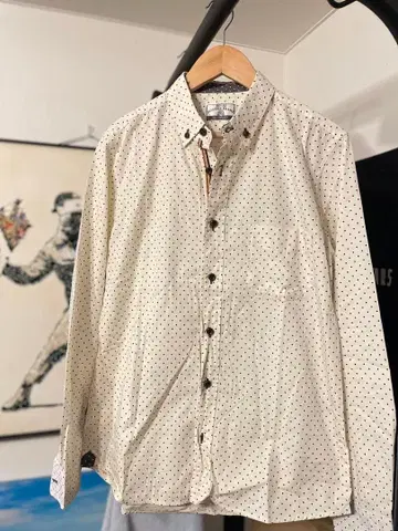 맨즈 멜로즈 도트 무늬 버튼 다운 셔츠
