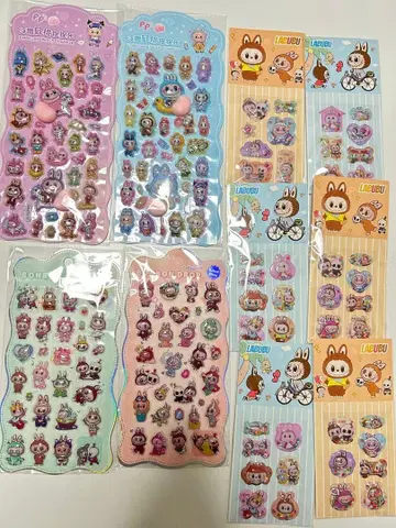 러브브 복숭아 씰 러브브 모자 꽁지 씰 러브브 바스락 씰 10개 세트