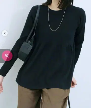 페플럼 니트 풀오버 사만다 모스모스 블루 블랙