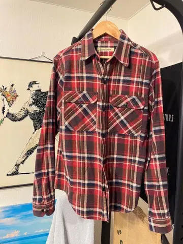 Journal Standard 레드 계열 체크 플란넬 셔츠