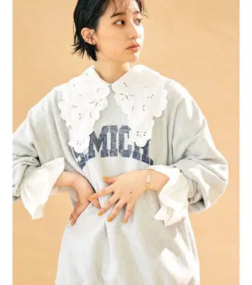 Ungrid 빅 실루엣 로고 맨투맨