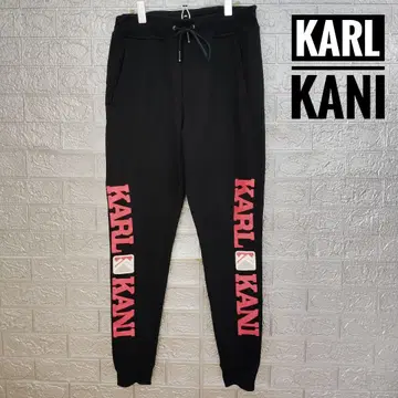 칼카니 KARL KANI 빅 로고 구제 의류 스웨트 팬츠 블랙 S