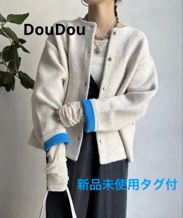 [택 포함 새상품] DOUDOU 더블 페이스 니트 코트