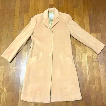 KUMIKYOKU 베이지 체스터 코트 벨트 포함