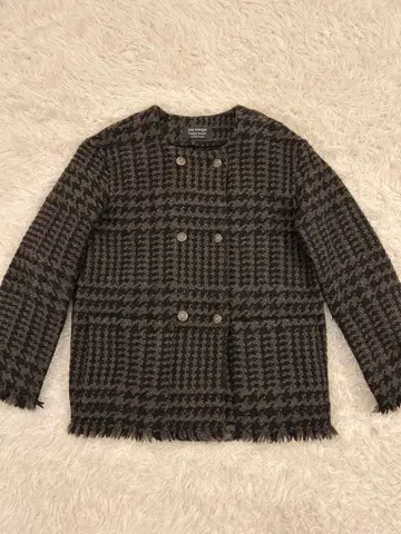 존 브라니건 트위드 니트 더블 더블 자켓