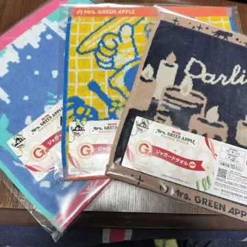 미세스 그린애플 제일복권 G상 핸드 타월 3개 세트 자카드 타월