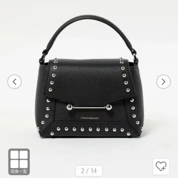 UNITED ARROWS 블랙 스터드 핸드백