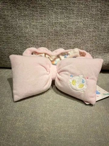 M78 울트라맨 복슬복슬 리본 헤어밴드 울트라맨 핑크