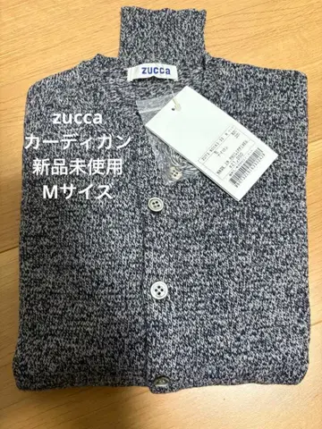 zucca 니트 긴팔 가디건 네이비 혼방