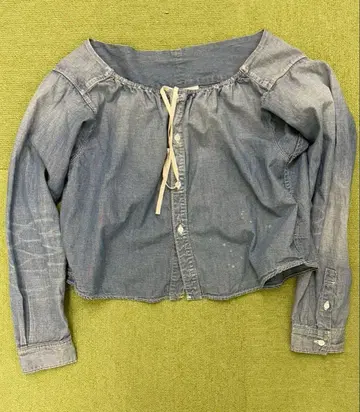 JOURNAL STANDARD 데미지 가공 데님지 린넨 혼방 셔츠