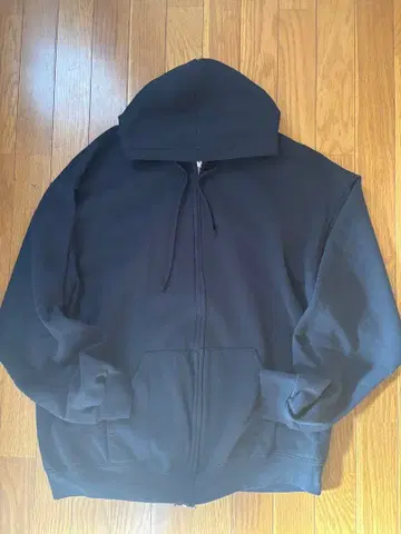 FRUIT OF THE LOOM 풀 집업 후드티 2XL 블랙